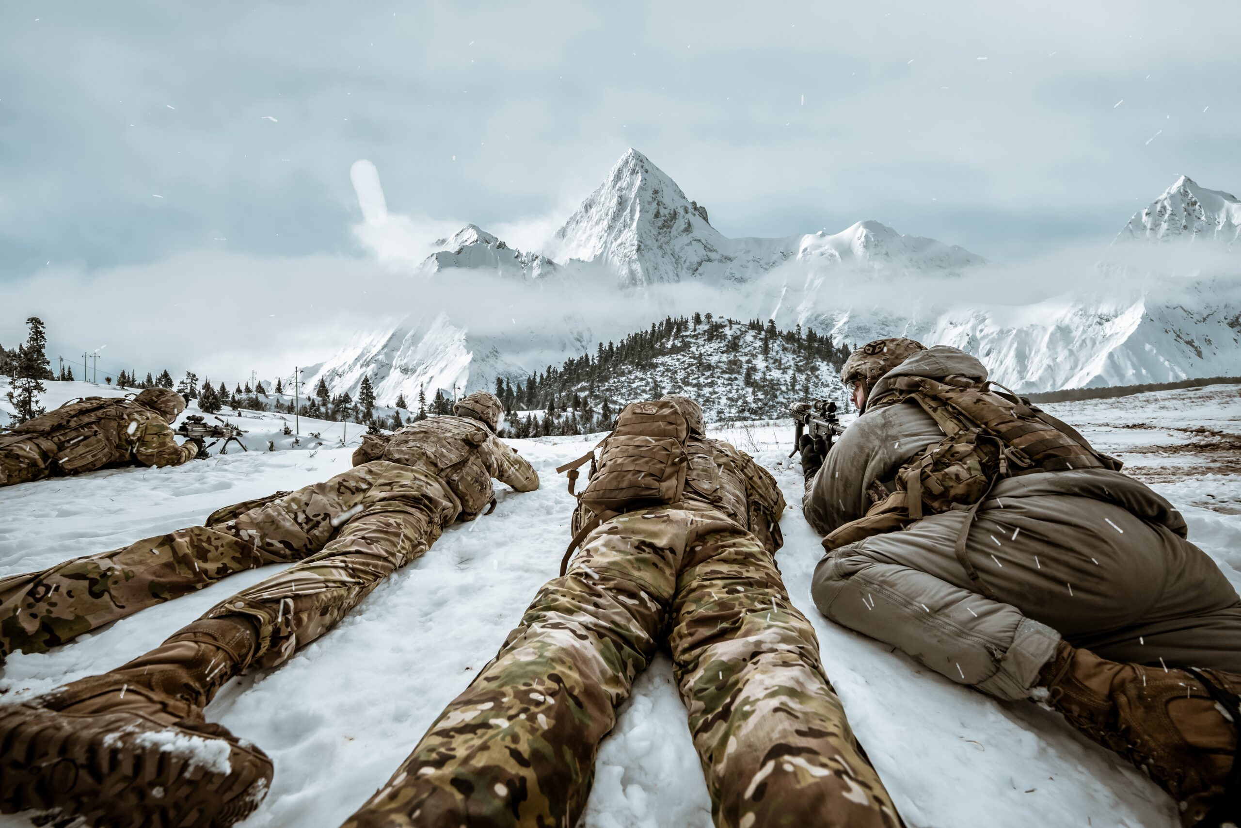 Żołnierze zimą